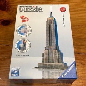 RAVENSBURGER 216 Empire State Building NYC 3D Puzzle Plastic New York